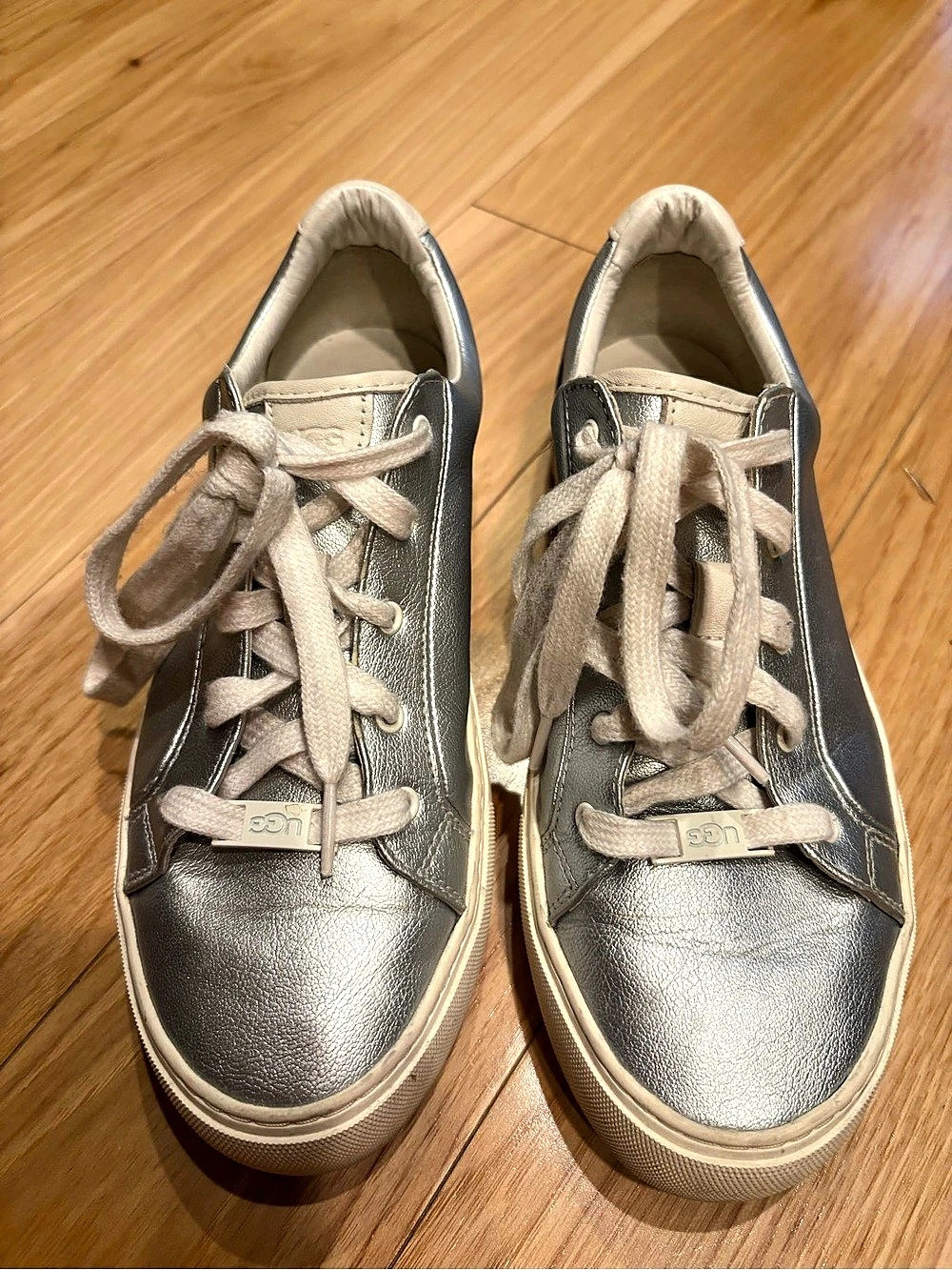 UGG Metallic Silver Sneakers